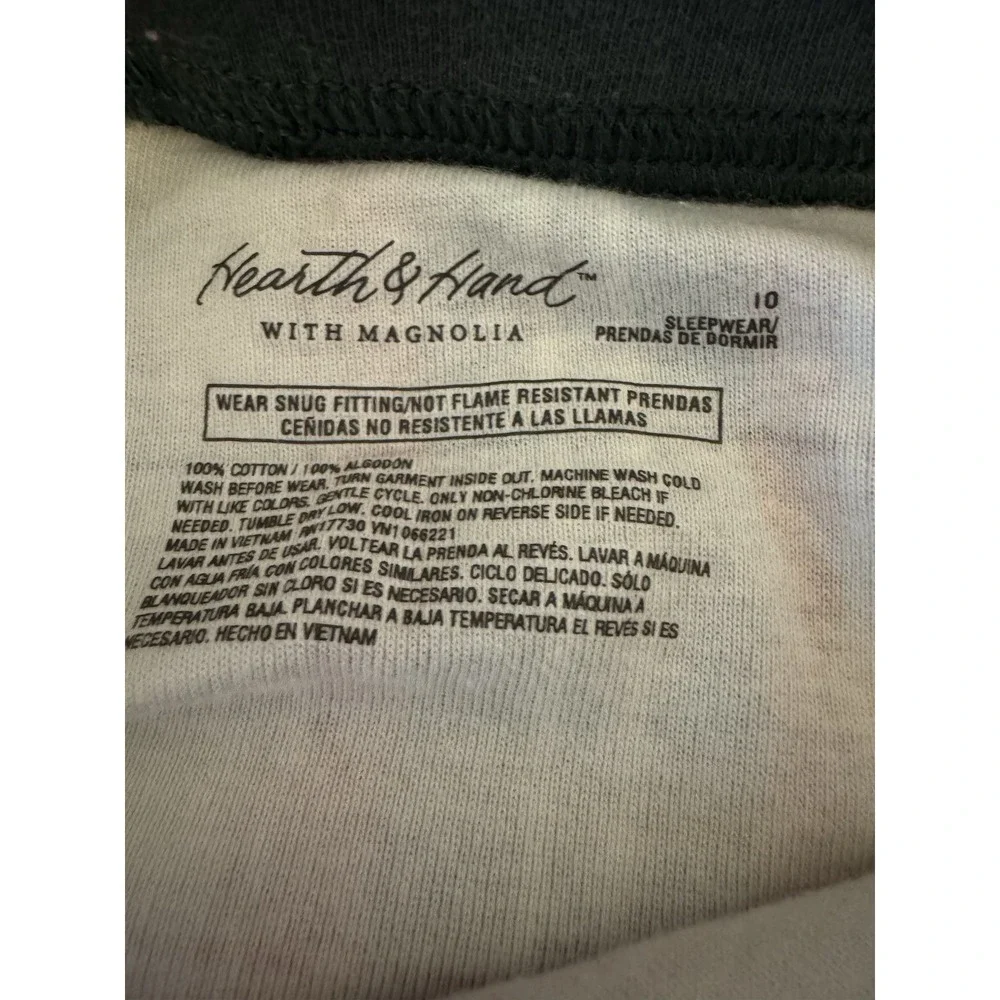 2 Sets Of Magnolia Hearth & Hand‎ Plaid Pajamas Pj Set Size 10 Christmas Theme